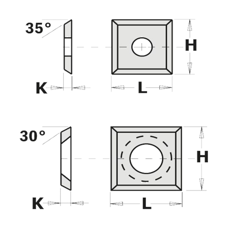 Høvelkniv CMT 790.120.00; 12x12x1,5 mm; HWM; 1 stk